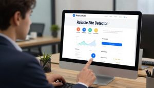 A professional business environment showcasing a 