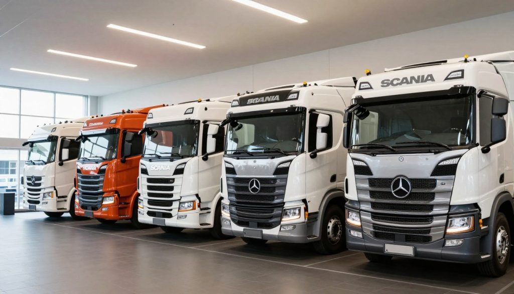 Variedade de marcas e modelos de caminhões para financiamento