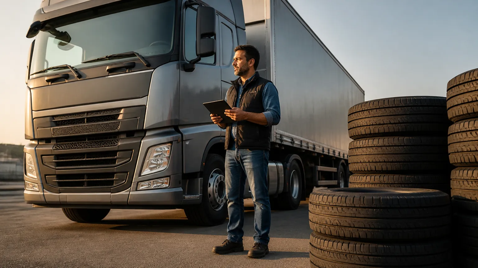 Empréstimo com caminhão em garantia para comprar pneus: como avaliar o retorno financeiro